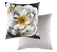 Evans Lichfield Winter Florals-Cuscino Imbottito in Poliestere con Rose Inglesi, Bianco, 43 x 43 cm
