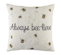 Evans Litchfield Copricuscino Bee-Lieve, Bianco, 43 x 43 cm