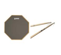 Evans RF12G Pad Allenatore RealFeel, 12 Pollici+ProMark TX5AW Bacchette in Hicko