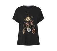 Evans T-shirt Evans con albero di Natale decorato con lustrini 44 Nero