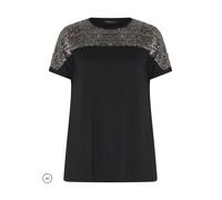 Evans Top Evans decorato con lustrini 44 Nero