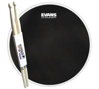 Evans TT14SO01 SoundOff Meshhead - Bastoncini per batteria 14" + 1 paio di bacchette keepdurm