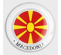 Evans1nism Calamite da frigorifero in vetro con bandiera della Macedonia, piccoli magneti per lavagna bianca e commemorativa, con bandiere nazionali, per ufficio e cucina