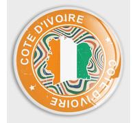 Evans1nism Magneti in vetro con bandiera della Costa d'Avorio "It's in My DNA" e scritta "It's in my DNA", piccoli magneti per frigorifero con bandiera nazionale e bandiera nazionale, magneti