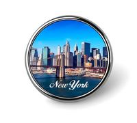 Evans1nism Spille smaltate Pezzi New York City Lapel Pin City Pride Hat Pins Patriottico State Pride Button Pins Unici Nazione Capitale Spille Per Borse Giacche Cappelli Zaini Festa di Nozze, Set of 1