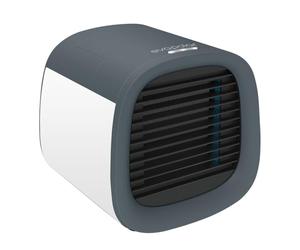 Evapolar evaCHILL - Raffreddatore d'aria e umidificatore portatile, ventola di raffreddamento da tavolo, per casa e ufficio, con connettività USB e luce LED integrata, grigio urbano, piccolo