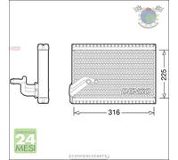 Evaporatore climatizzatore Denso per CITROEN BERLINGO XSARA C4 I PEUGEOT PARTNE