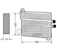 Evaporatore Climatizzatore PER Volvo 740 2.0 120 KW 163 CV