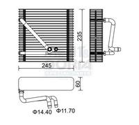 Evaporatore climatizzazione 997014 MEAT & DORIA per VW AUDI SEAT SKODA