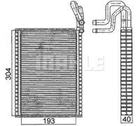 Evaporatore, impianto di climatizzazione MAHLE AE 116 000S