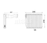 Evaporatore climatizzazione AE 161 000P MAHLE per HYUNDAI ix20 i20 I