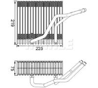 Evaporatore climatizzazione AE 38 000S MAHLE per AUDI SKODA VW SEAT