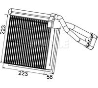 Evaporatore, impianto di climatizzazione MAHLE AE 98 000P