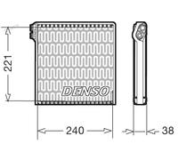 Evaporatore, impianto di climatizzazione DENSO DEV09102