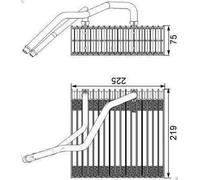 Evaporatore climatizzazione MAHLE AE 38 000S per AUDI A3 (8L1) 1.6 2000-2003