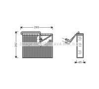 Evaporatore, impianto di climatizzazione AVA COOLING OLV372 AVA