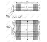 Evaporatore climatizzazione R 12 36024 NRF per VW SEAT