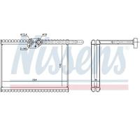 Evaporatore climatizzazione R 134a 92324 NISSENS per RENAULT TRUCKS VOLVO