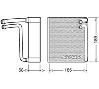 Evaporatore, impianto di climatizzazione DENSO DEV09025