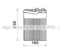 Evaporatore climatizzazione R 134a MSV554 AVA QUALITY COOLING per MERCEDES-BENZ