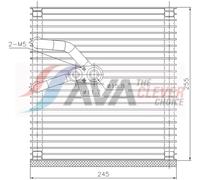 Evaporatore climatizzazione R 134a OLV759 AVA QUALITY COOLING per CHEVROLET OPEL