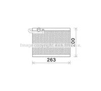 Evaporatore climatizzazione R 134a PEV351 AVA QUALITY COOLING per PEUGEOT