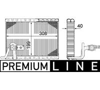Evaporatore del climatizzatore per DS DS 5; CITROEN C4 I, DS5; PEUGEOT 3008