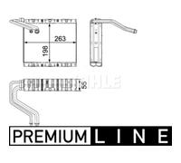 Evaporatore, impianto di climatizzazione MAHLE AE 85 000P