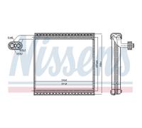 Evaporatore, impianto di climatizzazione NISSENS 92340