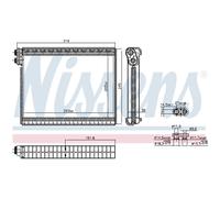 Evaporatore, impianto di climatizzazione NISSENS 92364