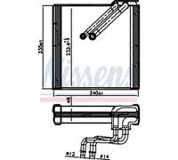 Evaporatore, impianto di climatizzazione NISSENS 92371