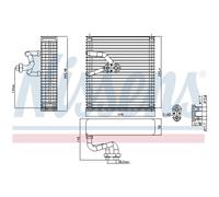 Evaporatore, impianto di climatizzazione NISSENS 92384