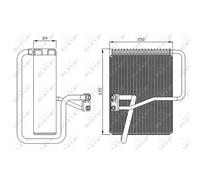 Evaporatore, impianto di climatizzazione NRF 36072