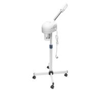 Evaporatore per viso 2 in 1, per viso e raffreddore, utilizza 220 V, 750 W, vaporizzatore per sauna facciale, con ruote universali e supporto in metallo, per salone e casa, bianco