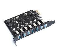 Evarbuild Adattatore PCI USB 3.0 PCI e un 7 Porte Scheda Adattatore di Espansione USB 3 Convertitore Controller USB3 PCIe PCI-E X1 (VIA)