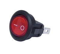 Evarbuild Interruttore a bilanciere bipolare ON OFF rosso 3 pin 220 V