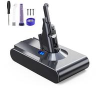 EVARY 8000mAh Batteria per Dyson V8 Absolute SV10, Batteria di Ricambio per Dyson Animal Fluffy Absolute Aspirapolvere con 2PCS Pre Filtri (V8)