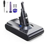 EVARY 8000mAh Batteria per Dyson V8 Absolute SV10, Batteria di Ricambio per Dyson Animal Fluffy Absolute Aspirapolvere con 2PCS Pre Filtri