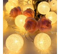 EvaStary Luci a LED a sfera in cotone, 20 LED Luci a batteria alimentate a batteria, Stringa Delle Luci della sfera del LED per la stanza dei bambini, Natale, Partito, Camera, Matrimonio