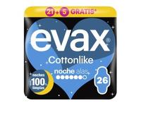 Evax Assorbenti Notte Cottonlike con ali – Extra morbidi, 26 pz