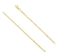 EVAYA Collana a catena in oro massiccio 14 K per donne e uomini (1-8 mm di larghezza, 35,5-76,2 cm di lunghezza), Cadenas de Oro Puro de 14 K, 22 Inches, Oro, Non pietra preziosa