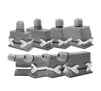 EVDHXG 1pc Rettangolo Heavy Duty Connettore HDC-HE-04/6/16/20/24/32/48 Core Spilli Industria Aeronautica Presa connettore Impermeabile 500V 16A(6 Core Lateral Line)