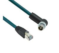EVDHXG Connettore Maschio codice X M12 a 8 Pin for Linea di codifica RJ45 Cavo di Rete Ethernet Industriale Tipo X Cavo schermato Cat6 Kilomega a 8 Codici(8pin Straight Head,3 Meters)
