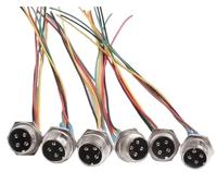 EVDHXG GX16 2/3/4/5/6/7/8/9Pin Spina Aviazione Presa Femmina a Connettore Femmina con 50 cm ~ 3 M Linea 250 V 4~7A Abutment Giunto Aviazione 1 pz(Male with Line,200CM_4P)