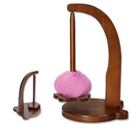 EVDZNA Avvolgitore di lana, girevole magnetico per gomitoli di lana, supporto per lana all'uncinetto, stile retrò, multifunzione, in legno, piccolo orso, tessitura di fili di lana