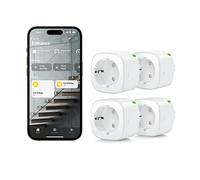 Eve Energy (Matter) set di 4 - Presa intelligente, app e controllo vocale, funziona con Apple Home, Alexa, Google Home, SmartThings, richiede un Thread Border Router