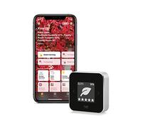 Eve ZM-51946 Room - Indoor Air Quality Monitor for tracking VOC, temperature & humidity; e-ink-display, no bridge necessary, Bluetooth Low Energy (HomeKit), Black