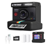 Eveedo Fotocamera a stampa istantanea per bambini, doppia fotocamera per bambini con schermo da 2,4 pollici, regalo di Natale per compleanno per ragazze dai 3 ai 12 anni, giocattolo portatile per