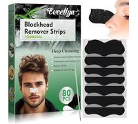 Eveellyn Cerotti Punti Neri, 80 Strisce con Carbone di Bambù per Naso, Rimozione Efficace di Punti Neri e Sblocco Pori, Adatti a Tutti i Tipi di Pelle, Adatti a Donne e Uomini