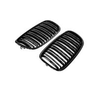 EVEKHAHHRB Griglia Paraurti Anteriore 1 Coppia per X5 X6 E70 E71 2008-2014 Paraurti Anteriore Griglie Gloss Nero Opaco Rene Griglia in Fibra Carbonio Ricambio Griglie Anteriori(Double Line Black)